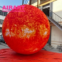 Décoration d'éclairage soleil gonflable, planète soleil gonflable pour la décoration de fête