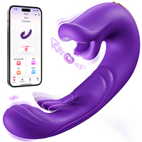 APP-gesteuerter 3-in-1 Zungen-Klitoris-Stimulator Dildo Vibrator Sexspielzeug Weibliche Masturbation Klitoraler Anal-Dildo Vibrierend