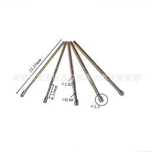 Sonda de prueba de metal con punta cóncava Pl75 A2, cabeza de copa, pasador de resorte de 1.3mm y longitud total de 33mm - Product Image 4