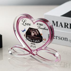 Art déco stile romantico personalizzato san valentino scultura d'amore sentito cristallo acrilico Souvenir regalo per gli amanti - Product Image 1
