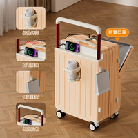 Maleta de Viaje Económica y Moderna con Ruedas Giratorias, Gran Capacidad, Diseño Personalizado con Apertura Frontal