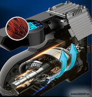 Compresseur d'air portable multifonctionnel sans fil 12V pour gonflage de pneus de voiture, pompe à air électrique monocylindre pour allume-cigare