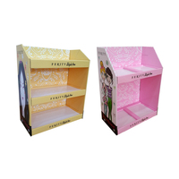OEM ODM publicidad personalizada 3 niveles estantes cartón papel mostrador exhibición PDQ mesa superior exhibición soportes para juguetes