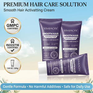 Crème activateur de lissage des cheveux YIMIAOSI 200g, hydratation intense, nourrit les cheveux secs, crépus et abîmés, crème capillaire pour des cheveux doux et brillants - Product Image 4