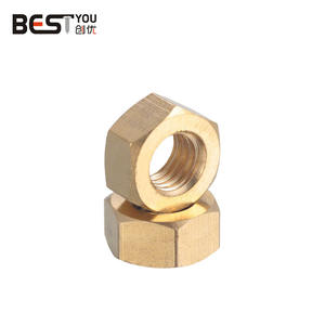 विन्यास योग्य एम 8 एम 10 एम 12 एम 14 एम 16 एम 18 एम 20 एम 20 पीतल के ठीक धागे पतली प्रकाश नट मानक तांबे हेक्सागोनल फ्लैट स्क्रू कैप - Product Image 3