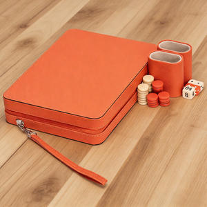 Set da Viaggio di Lusso Verde per Mini Giochi da Spiaggia: <span class=keywords><strong>Dama</strong></span> Magnetica e Backgammon Turco - Product Image 3