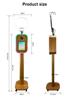 Nuevo Kiosco de Fotos con Anillo de Luz para iPad y DSLR, con Acabado de Madera, para Alquiler en Eventos y Pequeños Negocios