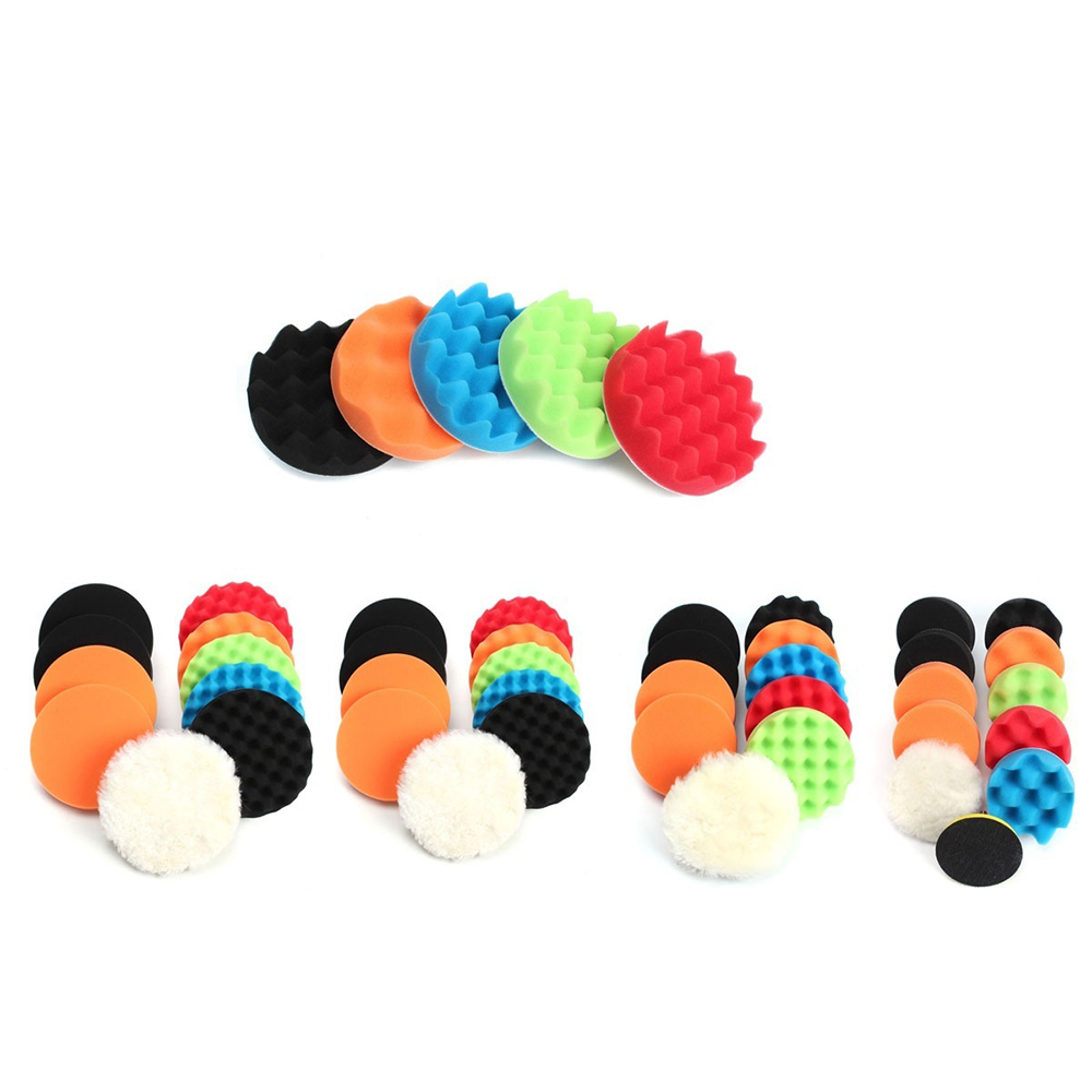 PP Nylon Customized Car Polishing Wave Pad 12 Pieces Set