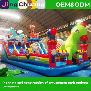 Nuevo Castillo Hinchable Grande JingChuang PVC Mechanical God War con Tobogán, Trampolín de Colchón de Aire para Celebridades de Internet, Puesto Cuadrado - Product Image 3