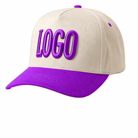 Op maat gemaakte geborduurde logo luipaard sportieve nieuwe populaire design ademende beige groene letter 2-kleurige 5-delige katoenen pet