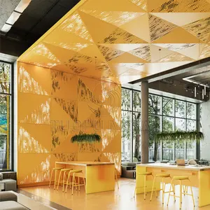 Façade murale intérieure en aluminium Fancy Idea Design avec découpe laser perforée