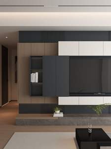 Set da soggiorno di Design d'interni moderni di lusso Timesong <span class=keywords><strong>disegni</strong></span> 3D <span class=keywords><strong>Tv</strong></span> Cabinet completo soggiorno mobili soluzioni personalizzate - Product Image 3