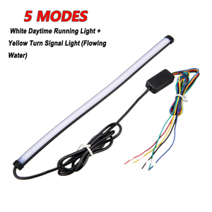45Cm 5 Chế Độ <span class=keywords><strong>Switchback</strong></span> <span class=keywords><strong>LED</strong></span> Strip Daytime Running Nhẹ DRL Tuần Tự Lưu Lượng Tín Hiệu Lần Lượt Xe <span class=keywords><strong>LED</strong></span> Dải Ánh Sáng DRL dải 12V - Product Image 2