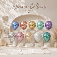 Ensemble d'arche de ballons en latex chromé métallique brillant de 12 pouces, 2,8 g, pour décorations de mariage, d'anniversaire, de Noël, d'Halloween