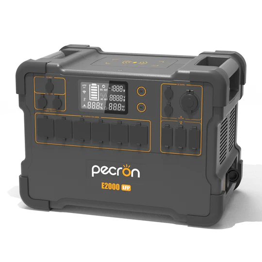 PECRON E2000LFP EXPANDABLE PORTABLE POWER STATION, LifePO4 2KW SOLAR POWER STATION