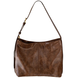 Brown Tote Bag Horizontal <b>Square</b> Solid Color Zipper Closure Everyday Outfits Korean Style Shoulder Crossbody Bag H8926 - Product Image 5