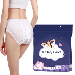 Vente en gros en usine de pantalons de serviettes hygiéniques respirants pour femmes sous-vêtements jetables pour période mensuelle pantalons à tirer pour soins menstruels - Product Image 1