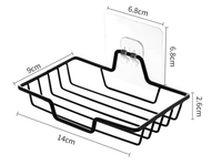 Porte-savon mural sans perçage, égouttoir pour éponge à vaisselle, support de rangement mural pour la maison, boîte à savon pour évier
