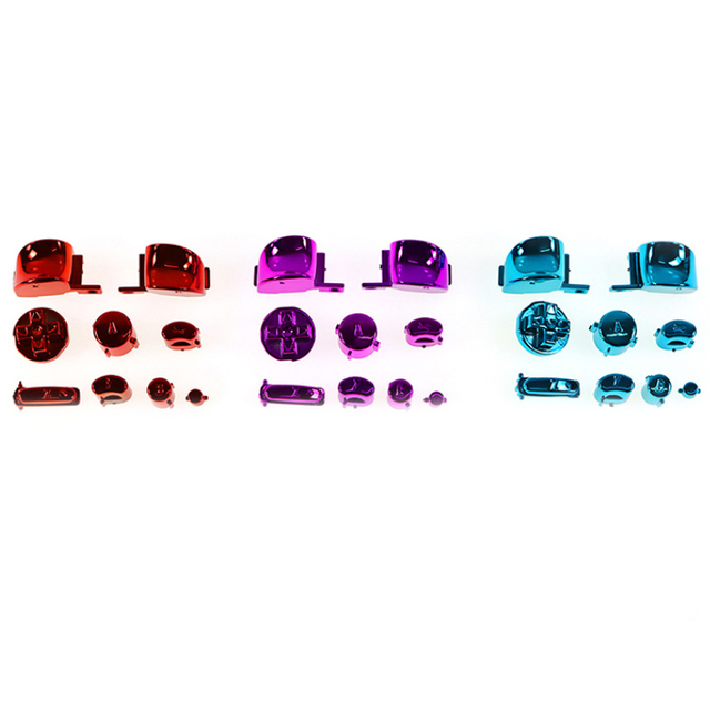 Plating Buttons Joystick Thumbsticks Replacement for GameCube for NGC Part Games Controller Button Set