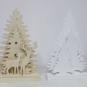2023 New Arrivals 10L Warm White Led Wooden Christmas <b>Tree</b> <b>Light</b> for Home Table Decoration - Product Image 5