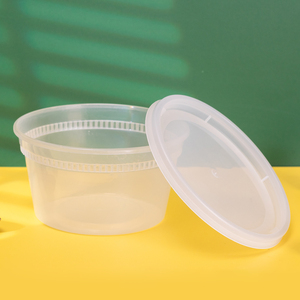 Copos de Sopa Descartáveis, Tigelas Plásticas de Várias Especificações, Tigelas e Copos de Sopa Transparentes, Pretos e Brancos para Viagem - Product Image 1