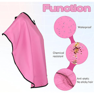 Capa de Peluquería Corta Impermeable con Logotipo Personalizado de Fábrica, para Estilistas, Salones de Belleza, Barberos, Peluqueros, de Poliéster, para Maquillaje, Unisex - Product Image 2