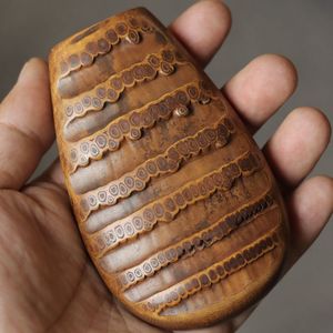 Cuillère à thé en racine de bambou ovale, faite à la main, laquée argentée, accessoire de cérémonie du thé, partie de l'ensemble de thé Kung Fu, Cz 902, origine Anji - Product Image 2