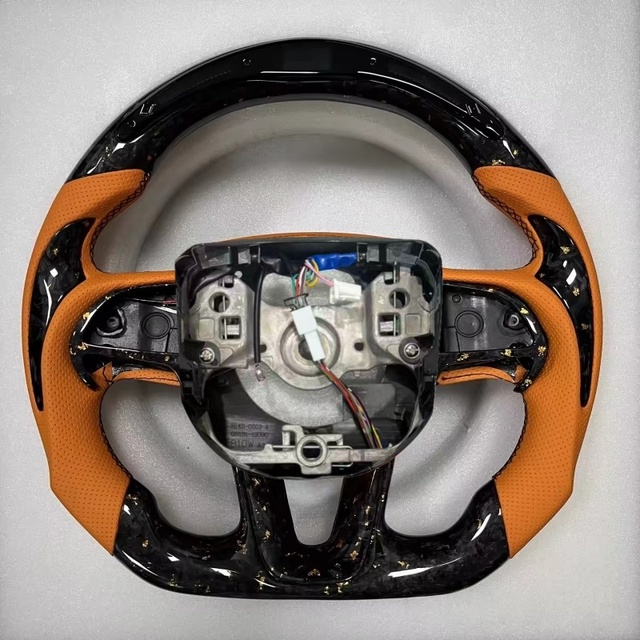 Custom LED Forged Carbon Fiber Steering Wheel for Dodge Charger for Jeep Grand Cherokee SRT Models Hellcat