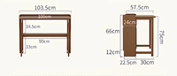 Bureau pliant en bois massif pour étudiant, idéal pour la maison, la chambre ou le petit appartement - Bureau d'écriture et de travail mural simple SZ008