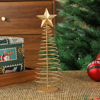 Sapin de Noël en fil métallique de style vintage, best-seller, avec étoile sur le dessus