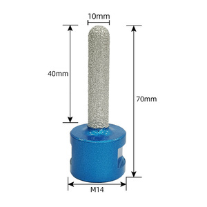 Fraise diamantée brasée sous vide pour pierre, avec un nombre de tailles de gravier et de fils personnalisable - Product Image 6