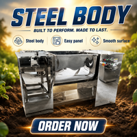 Mélangeur horizontal de type cuve pour poudres sèches et humides, capacité 100L, matériau SUS316L, mélangeur électrique pour l'industrie alimentaire (haute performance/commerciale)