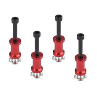Kit de fixation moteur pour avion RC : entretoises rouges anodisées 22 mm M5 avec écrous aveugles