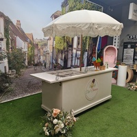 Chariot à bonbons personnalisé, chariot mobile pour glaces, chariot en métal pour la vente de glaces en rue