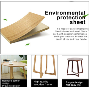 <span class=keywords><strong>Table</strong></span> d'appoint ronde en chêne nordique, style moderne minimaliste et élégant, pour chambre à coucher, <span class=keywords><strong>table</strong></span> sculpturale d'appoint, meuble. - Product Image 6