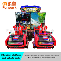 Simulador de Carreras de Alto Rendimiento con Asiento Dinámico, Máquina Arcade Operada con Monedas, con Volante para Arcade