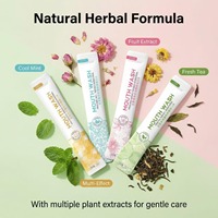 XINHEYU Bain de bouche aux herbes pour une haleine fraîche, blanchiment des dents, vitamines E et C, menthe fraîche, parfum thé vert, format voyage
