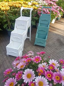 Support à fleurs à trois niveaux en bois massif, <span class=keywords><strong>étagère</strong></span> à <span class=keywords><strong>bonsaï</strong></span> en bois, idéal pour les maisons d'hôtes, les balcons et les patios - Prix de gros - Product Image 1