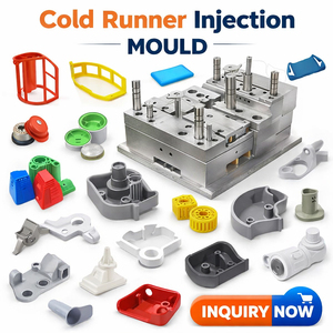 Parti in Plastica Stampate a Iniezione con Sistema Cold Runner, Stampi per ABS, PP, Silicone di Grado Alimentare, Parti Personalizzate Stampate a Iniezione - Product Image 1