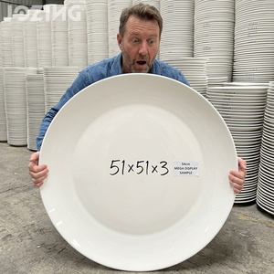 Piatti di Servizio in Porcellana Extra-Large da 14" - 22" di Grado Commerciale, Vendita all'Ingrosso Diretta dalla Fabbrica, Disponibili in Stock, Venduti a Tonnellata - Product Image 2