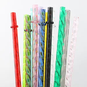 Reusable 12 Inch Swirly 40Oz Tumbler Straws PETG Hard Plastic Spiral Drinking Straw Crystal Diamond Straw For Party Drinking