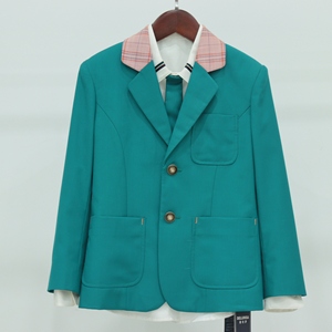 Uniformi Scolastiche Personalizzate, Completo Verde a Due Pezzi, Uniforme Unisex Stile Coreano <span class=keywords><strong>per</strong></span> Scuole Superiori - Product Image 4