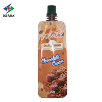 Pochette à bec verseur oblong pour dentifrice, emballage universel en PE, sachet plastique pour aliments pour bébés, chocolat, confiture de fraises, gelée, jus de fruits, snacks