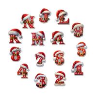 Breloques de chaussures en acrylique pour sabots et sandales, thème sport, voiture rouge, lettres et chiffres mignons, Noël, personnalisables, vente en gros