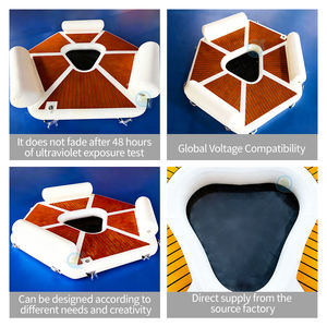 Kunden spezifische aufblasbare sechseckige schwimmende Plattform mit Kissen Werbung Schlauchboote für Wasser Freizeit - Product Image 3