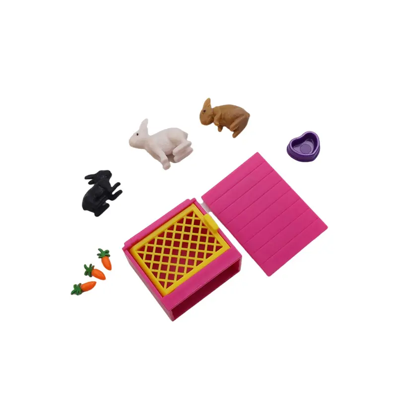 Promoción Juguete educativo Niñas Pretend Role Play Pet Rabbit Set Toy Play House Game