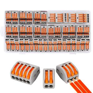 Borniers de connexion rapide 100 pièces, type à raccorder, boîtier en plastique PBT, ensemble de connecteurs de fils multifonctionnels - Product Image 1