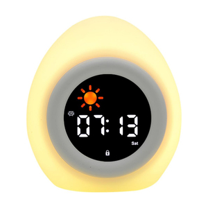 Lámpara LED de Noche Personalizada al por Mayor, Linda Lámpara Infantil con Altavoz, Entrenador de Sueño, Despertador con Luz Natural Táctil Inteligente, Calendarios y Colores - Product Image 1