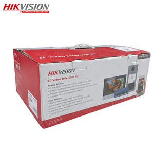Hikvision 오리지널 DS-KIS603-P 스피커 액세스 제어 리눅스 작동 양방향 오디오 실내 터치 스크린 IP 비디오 인터콤 키트 - Product Image 4