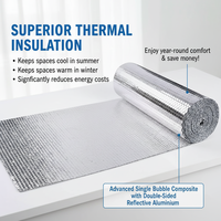 Rouleau d'isolation à bulles en feuille réfléchissante moderne avec isolation R4.0 écologique pour maison conteneur